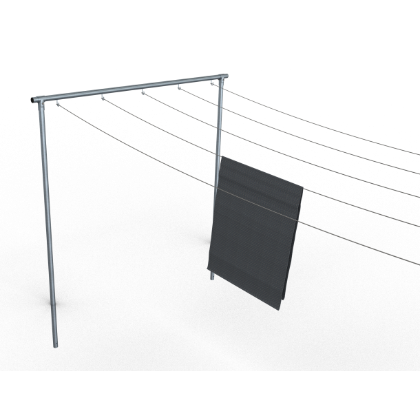 Laundry drying stand | Cross tube 2500 mm5 hooks, one-sided | steel tube  48 mm